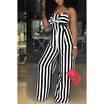Women Lady Strap Stripe Romper Jumpsuit Sleeveless Bodysuit Pant Clubwear Outfit