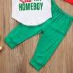 2Pcs Casual Toddler Kids Boys Santa Tops T-shirt Pants Outfits Set Clothes 1-6Y