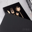 OLOEY304 stainless steel knife fork spoon mirror mirror light titanium gold coffee spoon simple style knife set