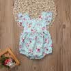 Kids Toddler Baby Girl Bat Sleeve Romper Floral Bodysuit Summer One-Piece Outfit