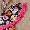 Halloween Kid Baby Girl Strap Lace Tutu Dress Cartoon Skull Casual Dress Clothes