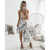 Summer Women High Waist Maxi Skirts Pleated Beachwear Chiffon Long Casual Dress