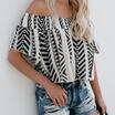 Women Sexy Summer Off Shoulder Tops Casual Party Shirt Chiffon Blouse Crop Tops