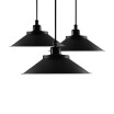 Baycheer HL478957 Industrial Style Light Pendant Fixture in Mystic Black FinishMedium