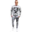 Mens Sport Gym Bodybuilding Tracksuit Fitness Hoodie Sweatpants Coat Long Pants
