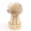 Baby Boys Girls Winter Ball Knit Faux Raccoon Fur Pom Bobble Beanie Hat Ski Caps