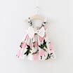 Summer Infant Baby Girls Floral Dress Lemon Print Bowknot Sundress Clothes 0-3Y