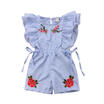 AU Toddler Kids Baby Girl Flower Stripe Ruffle Romper Jumpsuit Outfits Clothes