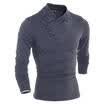 Fashion Mens Slim Fit V Neck Long Sleeve Muscle Tee T-shirt Casual Tops Blouse