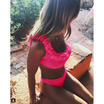 Womens Bikini Set Push-up Bra Floral Lace Beach Swimsuit Bathing Suit Swimwear