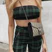 US STOCK Womens 2 Piece Crop Top Jumpsuit Ladies Sleeveless Cut Out Playsuit