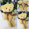 Lovely Adorable Soft Plush Stuffed 12cm Brown Teddy Bear Toys Kids Best Gift 1pc