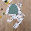 Toddler Kids Baby Girls Floral TopsLong PantsHeadband 3Pcs Set Outfits Clothes