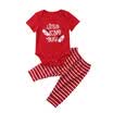 Newborn Toddler Infant Baby Boy Girl Clothes Romper TopsStriped Pants Outfits
