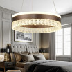 Baycheer HL487581 Personality Brushed Aluminum Circular LED Chandelier in Brown 118" Wide Warm Light