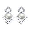Imitation Pearl Stud Earrings For Women Classic Simple Party Lady Fashion Jewelry Accessories Luxury Noblest WHG25