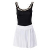 Women 2 Piece Bodycon Two Piece Crop Top&Skirt Set Backless Party Dress