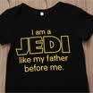 Infant Kids Baby Boy JEDI Romper Bodysuit Outfit Black Cotton Clothes One-Pieces