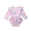 Newborn Baby Girls Cotton Long Sleeve Romper Tops Dress Bodysuit Outfits Clothes