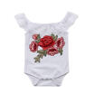 Newborn Babys Girls Sleeveless Bodysuit Romper Bodysuit Summer Floral Clothes