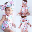 Baby Girls Infant Floral Romper Bodysuit One-pieces Summer Clothes Sunsuit Sets