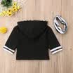 Newborn Baby Girls Clothes Hooded Hoodie Sweatshirt TopScarf 2pcs Outfit Set