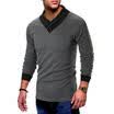 Mens Slim Fit O Neck Long Sleeve Muscle Tee Shirts Casual T-shirt Tops Blouse