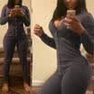 UK Women Sexy V-neck Knit Playsuit Bodycon Long Sleeve Jumpsuit Romper Trousers