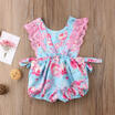 Newborn Infant Baby Girl Knotted Romper Bodysuit Jumpsuit Sunsuit Clothes Outfit