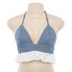 Women Strappy Bustier Cami Crop Top Bralette Bra Sleeveless Tank Top Vest Blouse
