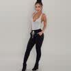 Womens Ladies High Waist Full Length Leggings Pencil Stretch Trousers Pants New