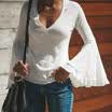 Fashion Womens Long Sleeve Loose Blouse Casual Shirt Autumn Cotton Tops T-Shirt