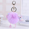 Keyring Soft Faux Fluffy Rabbit Fur HandBag Pendant Charm Pompom Keychain