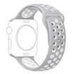 Band for IWatch 38mm&42mm Breathable Silicone Replacement Sport Strap Bracelet for IWatch All Series WhiteGrey