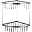 MEJUE 2 tiers bathroom mesh basket triangular side storage rack