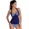 Sexy Women Swimwear Striped Bandage Push-Up Bikini Swimsuit Bathing Beachwear