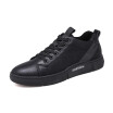 Mens Shoes Fashion Casual Leather Walking Shoes Breathable Light Shoes Slip Resistant Shoes Black Grey Size 39-44