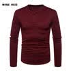 Mens Slim Fit O Neck Long Sleeve Muscle Tee Shirts Casual T-shirt Tops Blouse