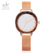 SK 2017 Luxury Diamond Mesh Stainless Steel Women Watches Quartz Water-Proof Ladies Casual Wristwatch Rose GoldSilver