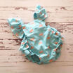 Newborn Baby Girl Clothes Flower Jumpsuit Romper Bodysuit Headband Outfit Set