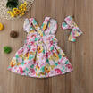 US Newborn Kids Baby Girl Floral Full Print Dress Party Pageant Sundress Outfits