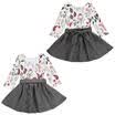 AU Kid Baby Girl Floral Party Outfits Clothes T-shirt TopsSkirts Dress 2pcs Set