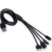Sanba SANBAO MU-504BK iphone5S micro USB note5 mobile phone charging line dragged four black