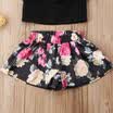 Summer Toddler Baby Kids Girls Off Shoulder Tops Floral Shorts 2Pcs Outfits Set