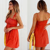 Fashion Womens Holiday Strappy Button Ladies Summer Beach Midi Swing Sun Dress