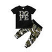 Newborn Baby Boys Kids T-shirt Top Camouflage Long Pants Outfits Clothes Set