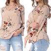 Women Fashion Long Sleeve Casual Loose Tops T Shirt Ladies Floral Blouse Top