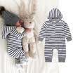 Newborn Infant Baby Boy Girl Kids Cotton Hooded Romper Jumpsuit Clothes Outfits