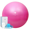 Hatha Yoga 65cm thick explosion-proof yoga ball shaping fitness ball with inflatable tube pink