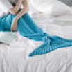 Kids Mermaid Tail Sofa Blanket Super Warm Hand Crocheted Knitted Quilt Rug